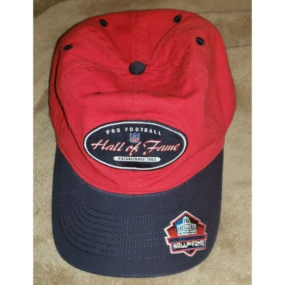 Reebok PRO FOOTBALL HALL OF FAME Canton Ohio  HAT Baseball Cap NFL RED W/BLUE - Picture 9 of 11